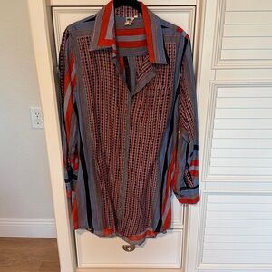 Violet Kay brand  Red and Blue Striped cover up. Size medium